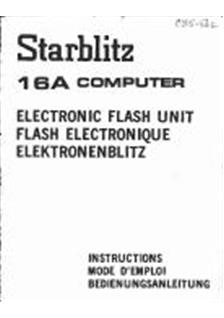 Starblitz 16 A Computer manual. Camera Instructions.